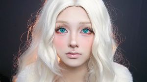 Eyeshare Nebula Green Softlens 14.0mm Cosplay Purple 1 pasang lensa kontak berwarna soflens