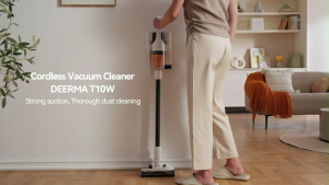 [Official Store]Deerma T10W Cordless Vacuum Cleaner for Home Strong Suction 20kPa Long Bat Life 40min w/ Green Light App