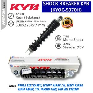 SOK SHOCKBREAKER BELAKANG KYB BEAT KARBU VARIO SCOOPY SPACY KARBU MIO FINO XEON MIO J M3 KYOC 5370H