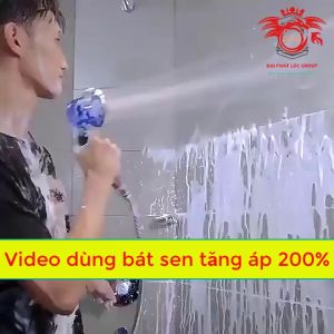 Hàng hót Giá siêu rẻ Bát sen tắm nóng lạnh tăng áp 3 chế độ có hạt lọc nano KENISI-TBSTAK28