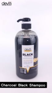 deviti Charcoal Black Shampoo 1L Perawatan Rambut Hair Care Sampo Perawatan Sehat Hitam Berkilau