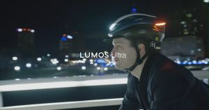 Lumos Ultra Helmet | Bike Bicycle | Comes integrated with 3 COB LED modules that give you a full 360˚ coverage - ensuring you’re seen by motorists from all angles. It also has turn signals that you can activate using the included remote