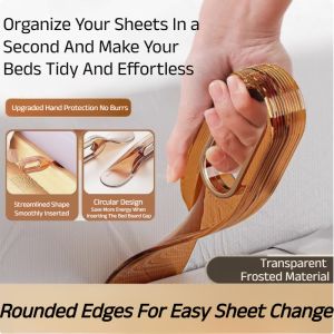 🔥Hands-Free🔥 Bed Sheet Arranging And Securing Tool /Bed Sheet Fixing Tools/ Grippers /Mattress Bed Sheet Fasteners For Corner /Sheet Change Helper/ Bed Skirt Assistant Organizer
