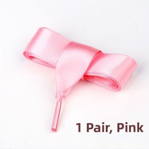 Silk Ribbon Shoelaces Wide Womens Style Satin Surface Black White Beige Silk Ribbon Shoe Ties Smooth Silk Accessories