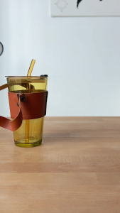MONTE 3 Premium Color Glass Mug with PU Sleeve - 450ml