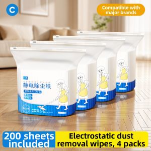 CHUSHE | Static Dust Extraction Wet-Dry Cleaning Cloth for Floor Use Disposable