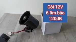 Còi Hú Báo Động KH-15W06 Nguồn 12VDC 15W Hú To 110dB 6 Âm Báo- có video