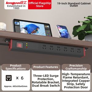 lengon | Surge Protection Power Strip USB Fast Charging