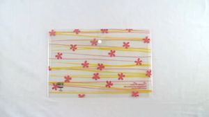 Map Plastik Kancing F4 TOMEX Smart Pocket Map Kancing Plastik Motif ROMANTIC FLOWER Isi 6 pcs