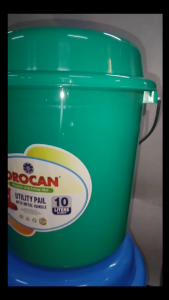 OROCAN Utility Pail with cover/Water Pail Set/Durable Utility Containers/Utility High Quality Plastiic Can/Timba/Balde/Water Container/Plastic Bucket/Pail with Metal Handle/Orocan Pail Cover/Round Bucket/ Household Tools/Laundry & Cleaning Equipment.