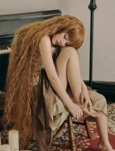 Womens Super Long Wig 1 Meter Lolita Forest System Wool Curl Cos Light Golden Shadow Studio Photography Full Head Cover Style