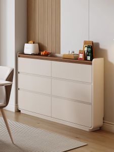 YANGYING | Ultra Thin 6-Drawer Solid Wood Storage Cabinet 25cm