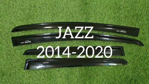 กันสาด คิ้วกันสาดประตู กันสาดประตู คิ้ว ดำทึบ ฮอนด้า แจ๊ส GK Honda Jazz 2014 2015 2016 2017 2018 2019 2020 ใส่ร่วมกันได้ทุกปี A