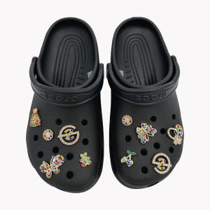 10 cái/bộ CROCS jibbitz quyến rũ đầy màu sắc 3D bướm khóa giày phụ kiện có thể tháo rời giày hoa trang trí cho CROCS