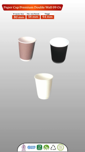 Paper Hot Cup 9 oz Premium SPE / Gelas Kertas Kraft Polos - isi 25 pcs