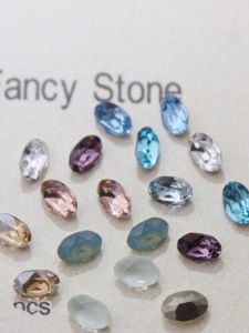 คริสตัลรูปไข่นกพิราบขนาดเล็ก 64 มม สำหรับตกแต่งเล็บ เครื่องประดับ แหวน ต่างหู เพชร DIY คริสตัลออสเตรีย อุปกรณ์เสริมความงาม