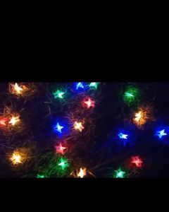 Solar Star Lights Star String Lights Outdoor Waterproof Fairy Lights 20/30/50 LED lights 2 Modes Multicolor & Warm Star Twinkle Lights Solar Powered Ramadan Christmas tree Decotation for Garden Lawn Yard Wedding Party new year holiday