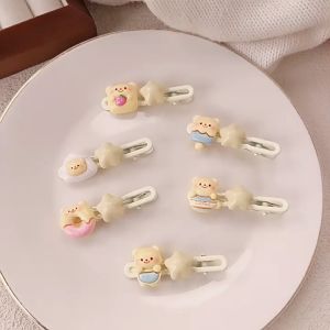 Butter bearด้วยเครื่องประดับผมนักเรียน คลิปหญิง สาวหวาน กิ๊บติดผมหมีร้อย การ์ตูนหวาน สาวเนยน่ารัก จะงอยปากเป็ดดาว