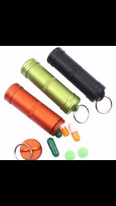 1PC Mini Waterproof Capsule Seal Bottle Outdoor EDC Survival Pill Box Portable Tank Case For Hiking Camping Travel