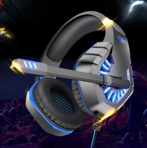 OVLENG GT82 E-Sport Gaming LED Light 360° Stereo Sound Headset with USB+ 3.5mm Jack and Adjustable Microphone