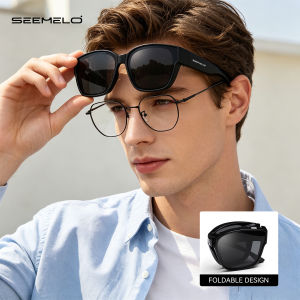 SEEMELO Men Womens Sunglasses Foldable Sunglasses Fashion Large Frame Sunglasses Polarized Summer Sunglasses Ultra Light Polarized Sunglasses Outdoor Traveling Walking Shopping Driving