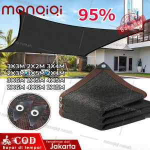 Paranet 95% Lebar 2/3/4 Meter Shading Net Nylon Anti Panas Enkripsi 12-pin Jaring Paranet Pelindung Tanaman Dari Matahari