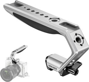 NEEWER CA111 Camera Top Handle with Quick Release NATO Clamp Non Slip Silicone Grip for Camera Cage Video Rig