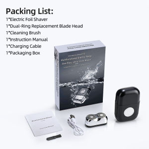 Protable Electric Shaver for Men Beard 9000RPM Mini Foil Shaver Floating Blades USB-C Beard Trimmer Waterproof Electric Razor