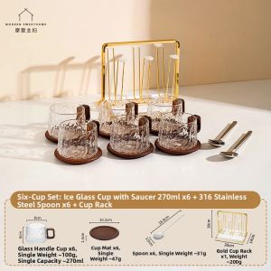 MODERN SWEETHOME | Borosilicate Glass Modern 2026 New Water Drinking Cup Set