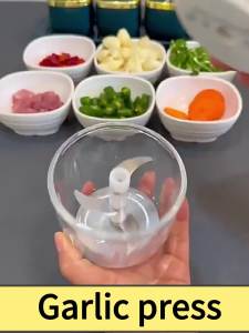 【Japanese Craftsmanship】 6-Blade Rechargeable  Electric Garlic Chopper Food Grinder Garlic Masher