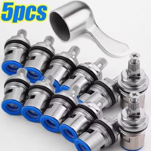Polocat 1/5pcs Replacement Faucet Cartridges Stainless Steel Tap Valves Household Single Angle Valve Kitchen Bathroom Shower Parts