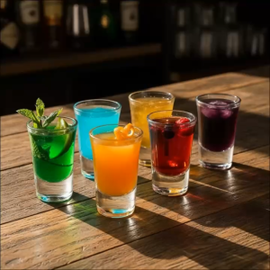 Set 12 Ly Shot Thủy Tinh 35ml Đế Dày Cốc Đong Định Lượng Rượu-Siro Ly Uống Rượu Mạnh Shooter Pha Cocktail