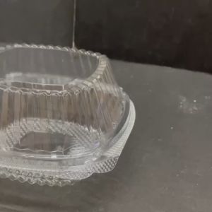 [125 pcs] Clear Clamshell KT-160 OPS Clearview Food Containers for Any Food Products: Muffins, Cakes, Chiffon Cupcakes, Salad, Fruit, and Baked Goods