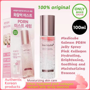 Medicube PDRN Pink Collagen Glow Jelly Moisturizing Spray Essence 100ml hydrating skin contains collagen water salmon