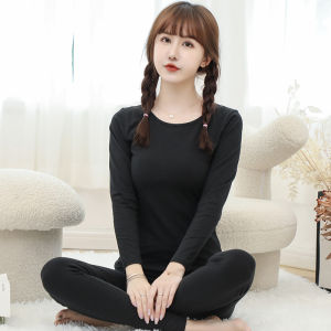 Bộ Đồ Lót Cotton Nguyên Chất Mùa Thu Dành Cho Nữ Áo Sơ Mi Cổ Tròn Cotton Nguyên Chất Quần Áo Học Sinh Quần Áo Mặc Trong Màu Trơn Áo Ba Lỗ