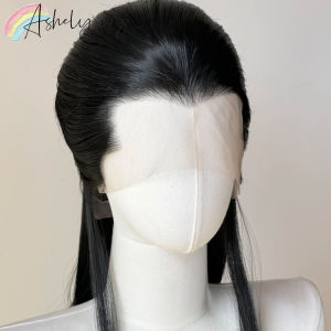 Ashely Black Lace Front Wig 26inch 13*4 Synthetic Lace Wigs Long Straight Hair Heat-resistant Fibers Cosplay Wig