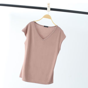 Modal Mùa Hè Mỏng Áo Thun Không Tay Nữ Cổ Chữ V Khoác Màu Dáng Rộng Kích Thước Lớn Quần Áo Làm Việc