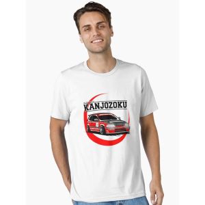 Honda | Honda Mens and Womens T-shirt Summer Cotton Tee Honda Civic EF Kanjozoku Short-sleeved Spring Autumn Motorcycle Cycling Top