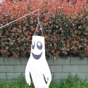 100 cm Windshock Petunjuk Kain Poliester 100D Windsock Hanging Decoration Natal Christmas Decoration Outdoor Tahan Lama