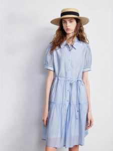 Toyouth | Summer New Arrival Light Blue Watery A-line Dress