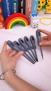 Smart Tespen LED Sensor Obeng Minus Plus + - Magnertik Bits Tes Listrik FHLC