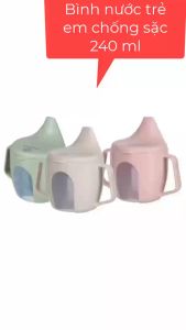 Bình nước trẻ em có quai cầm nắp vòi chống sặc cho bé tập uống nước