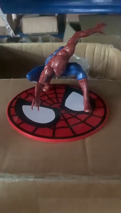 Spider-Man Action Figure Round Stand Base PVC Model Car Dashboard Ornament Kids Birthday Cake Topper Decor Toy