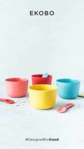 Ekobo Ice Cream Set - Retro (Coral Lagoon Lemon Tomato) - Tempat Makan Es Krim Anak & Dewasa