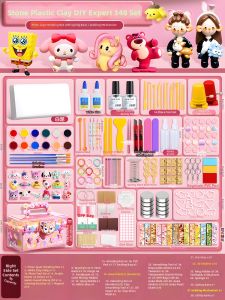 Non-Baking Easy-Shaping Modeling Clay Kit