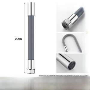 Flexible Water Faucet Extension Tube Universal Connector Durable Water Hose Lengthening Device Splash Proof Home Utility