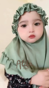 DUNIAKIDS - Jilbab Anak Bayi RAINA Kriwil 0-3 TH / Hijab Baby / Kerudung Anak Perempuan