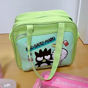 🧡 ถนอมอาหารดีเยี่ยม กระเป๋าใส่กล่องข้าวเก็บอุณหภูมิ ลายการ์ตูน มีช่องใส่ของด้านหน้าและด้านข้าง ขนาด 26×23×18 cm