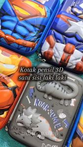 Kotak Tempat Pensil Timbul 3D Satu Sisi Hardcase Anak Laki Laki Import 15*22*5cm