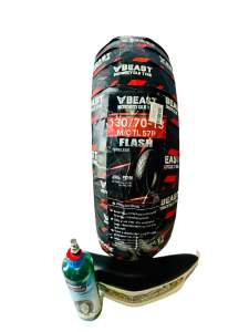 BEAST TIRE FLASH 130/70/13/110/70/13 TUBELESS NMAX155 V1/V2/V2.1 WITH SEALANT AND TIRE VALVE